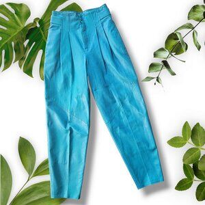 Vintage Jitrois Green Leather Trousers, sz Small